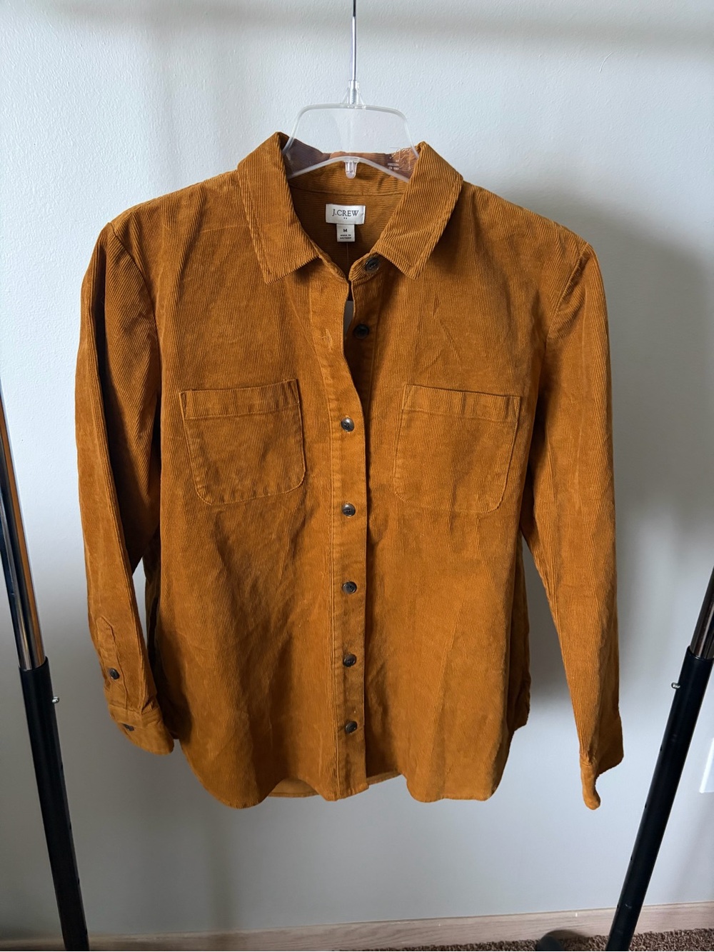 J. Crew Corduroy Shirt in Warm Rust Brown